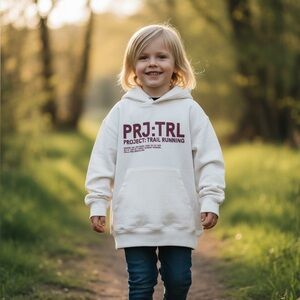 Zara Kids Cream Hoodie with Maroon Text